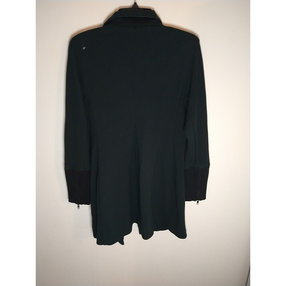 Cabi Turtleneck Asymmetrical Zip Coat Sm Edgy Olive Green Y2K City - Picture 5 of 11